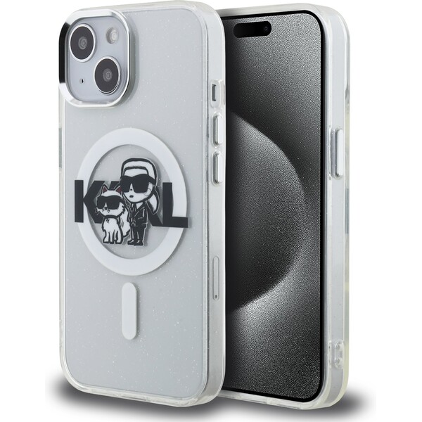 Karl-Lagerfeld-IML-Glitter-Karl-and-Choupette-Sketch-MagSafe-kryt-iPhone-15-ciry