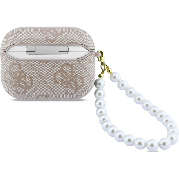 Guess-PU-4G-Classic-Logo-Pearl-Strap-pouzdro-AirPods-Pro-3-ruzove