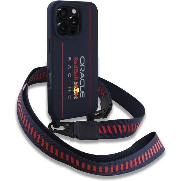 Oracle-Red-Bull-Racing-Silicone-Vertical-Logo-MagSafe-zadni-kryt-Crossbody-popruh-iPhone-16-Pro-Ma