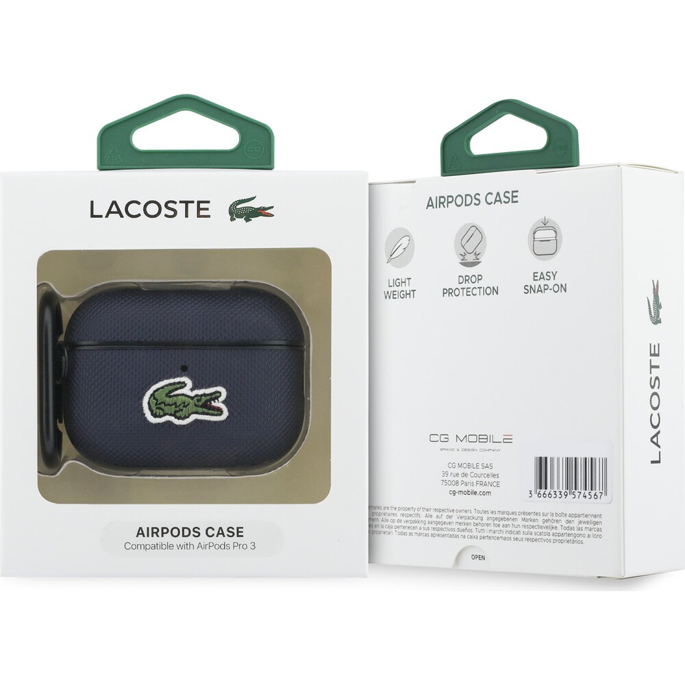Lacoste-Petit-Pique-Croc-Logo-Patch-Pouzdro-pro-AirPods-Pro-3-modre