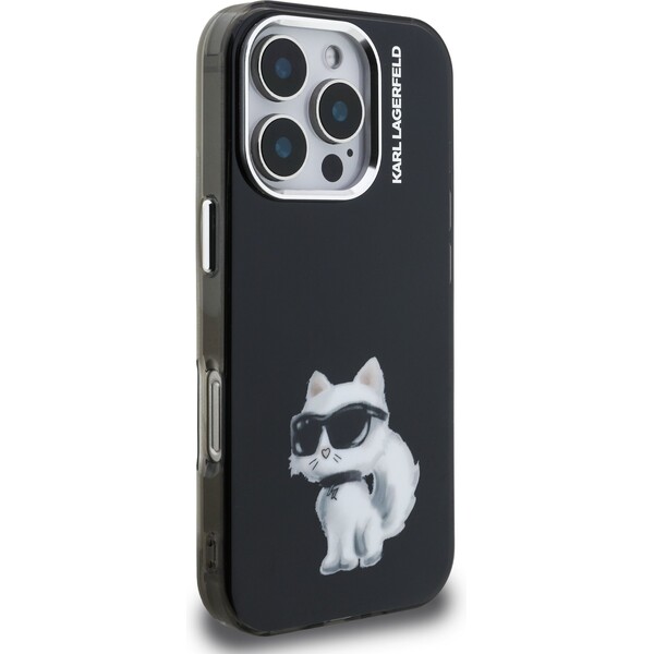 Karl-Lagerfeld-IML-Aquarelle-Choupette-kryt-iPhone-16-Pro-cerny