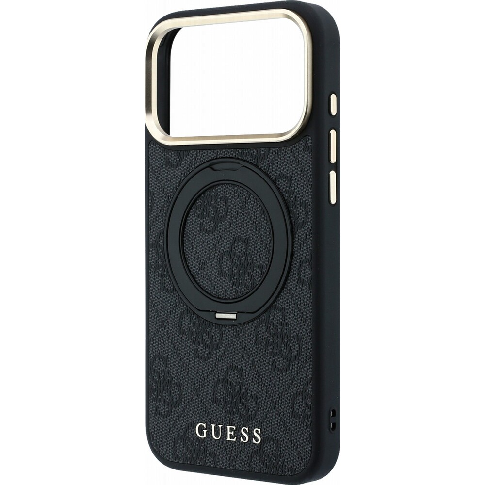 Guess-PU-4G-Ring-Stand-MagSafe-kryt-iPhone-18-Pro-cerny