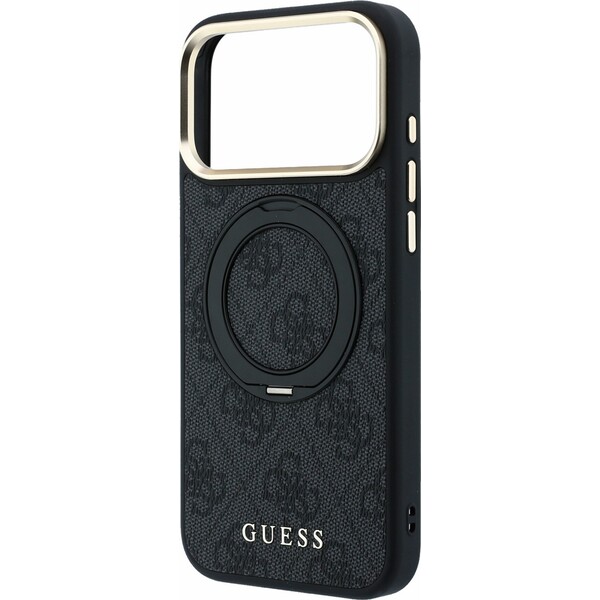 Guess-PU-4G-Ring-Stand-MagSafe-kryt-iPhone-18-Pro-cerny