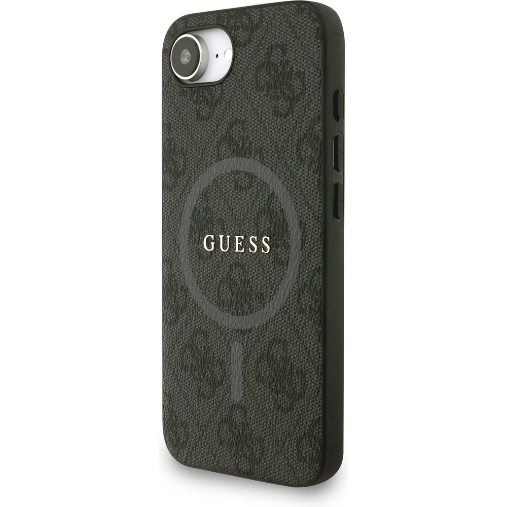 Guess-PU-Leather-4G-Colored-Ring-Strap-MagSafe-kryt-iPhone-17e-16e-cerny