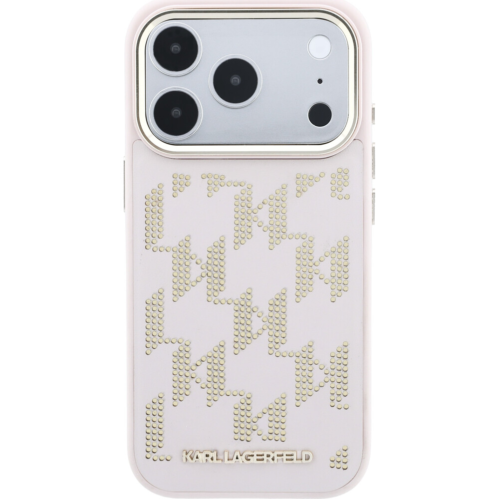 Karl-Lagerfeld-PU-Perforated-Monogram-MagSafe-kryt-iPhone-17-Pro-Max-ruzovy
