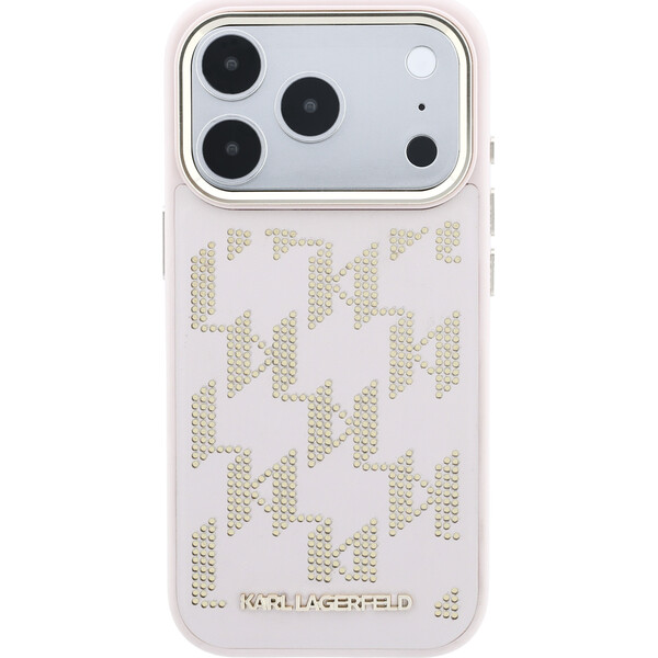Karl-Lagerfeld-PU-Perforated-Monogram-MagSafe-kryt-iPhone-17-Pro-Max-ruzovy