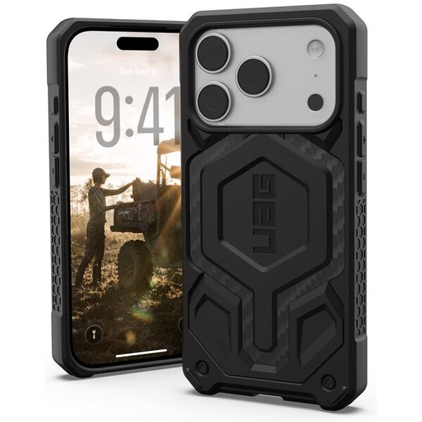 UAG-Monarch-Pro-MagSafe-Carbon-Fiber-kryt-iPhone-17-Pro-cerny