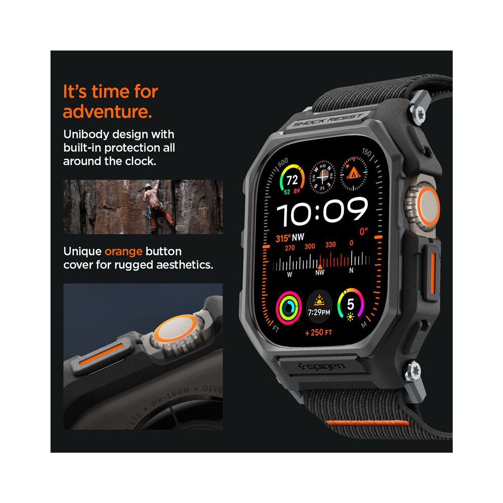 Spigen-Lite-Fit-Pro-reminek-Apple-Watch-Ultra-3-2-1-49mm-matne-cerny