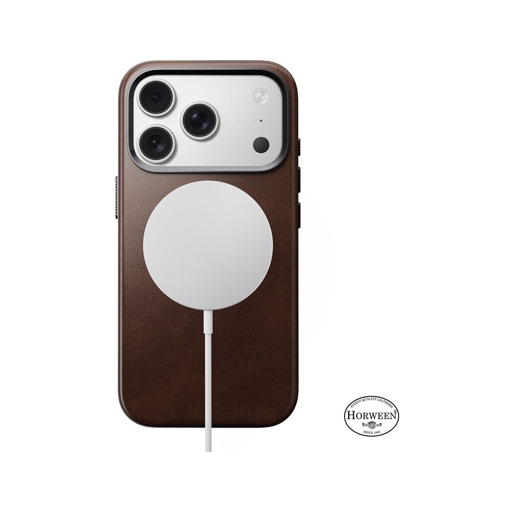 Nomad-Traditional-Leather-Case-Horween-MagSafe-kozeny-kryt-iPhone-17-Pro-Rustic-Brown