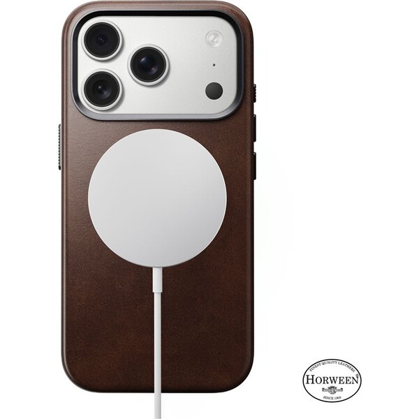 Nomad-Traditional-Leather-Case-Horween-MagSafe-kozeny-kryt-iPhone-17-Pro-Rustic-Brown