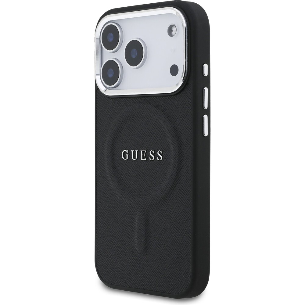 Guess-PU-Saffiano-MagSafe-kryt-iPhone-17-Pro-cerny