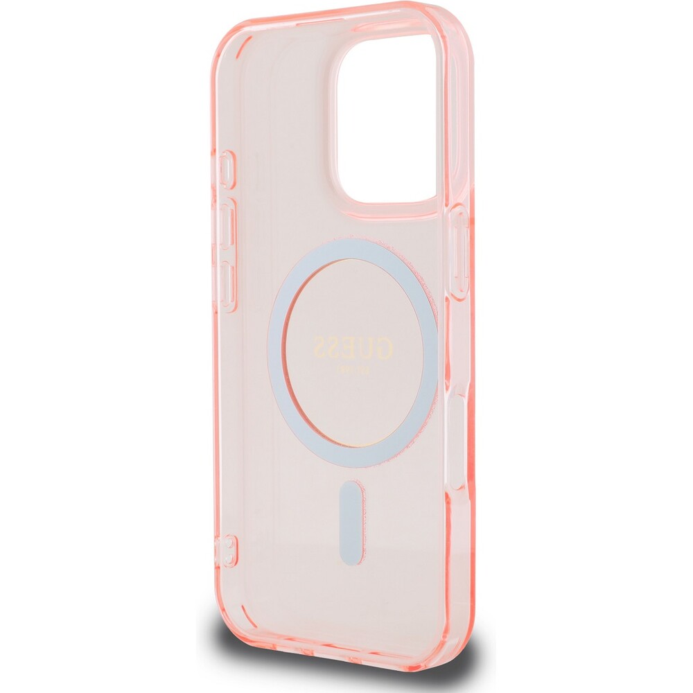 Guess-IML-Glitter-Ring-MagSafe-kryt-pro-iPhone-16-Pro-ruzovy
