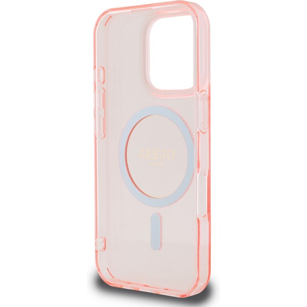 Guess-IML-Glitter-Ring-MagSafe-kryt-pro-iPhone-16-Pro-ruzovy