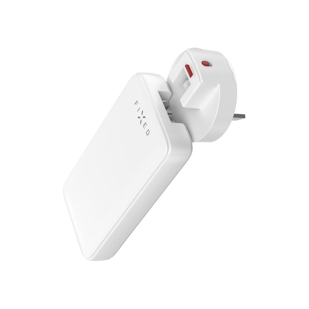 FIXED-Slim-Traveller-GaN-cestovni-nabijecka-s-2x-USB-C-a-adaptery-45W-bila