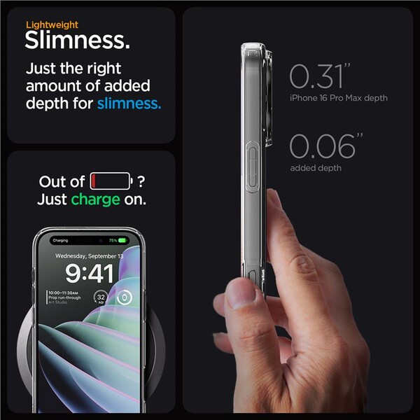 Spigen-Crystal-Flex-MagSafe-kryt-iPhone-16-Pro-Max-crystal-clear