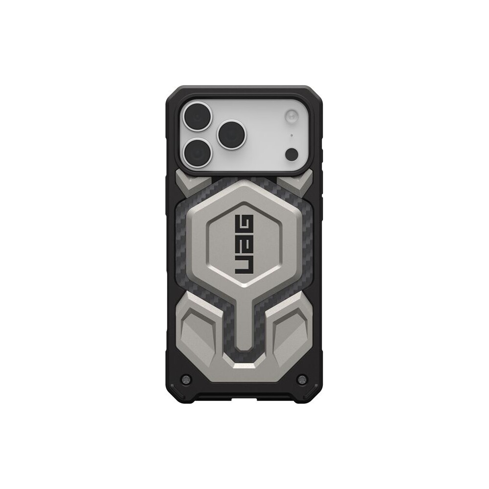 UAG-Monarch-Pro-MagSafe-Titanium-kryt-iPhone-17-Pro-Max-stribrny