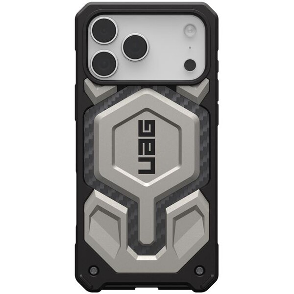 UAG-Monarch-Pro-MagSafe-Titanium-kryt-iPhone-17-Pro-Max-stribrny