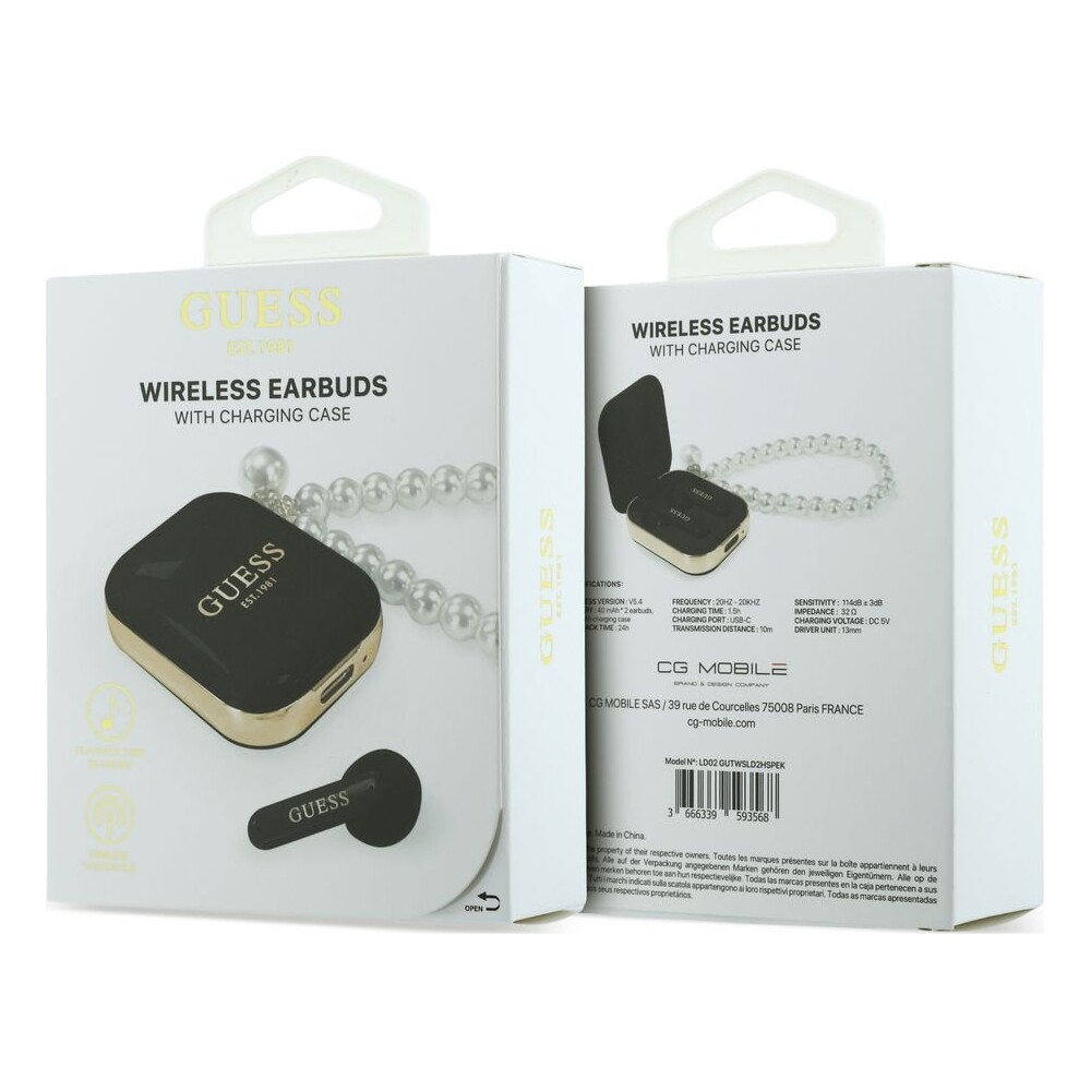 Guess-Pearl-Strap-TWS-bezdratova-sluchatka-cerna