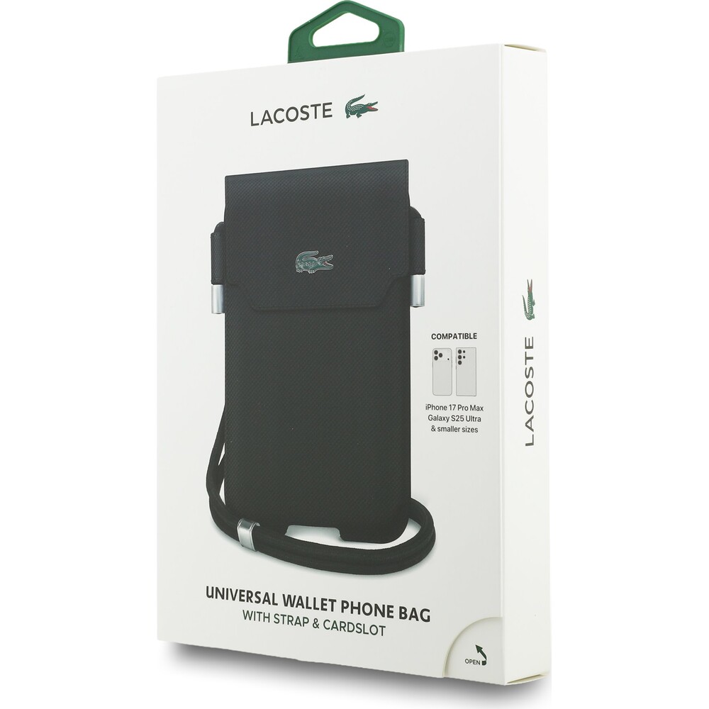 Lacoste-PVC-Iconic-Petit-Pique-Metal-Logo-kapsa-na-telefon-XL-cerna