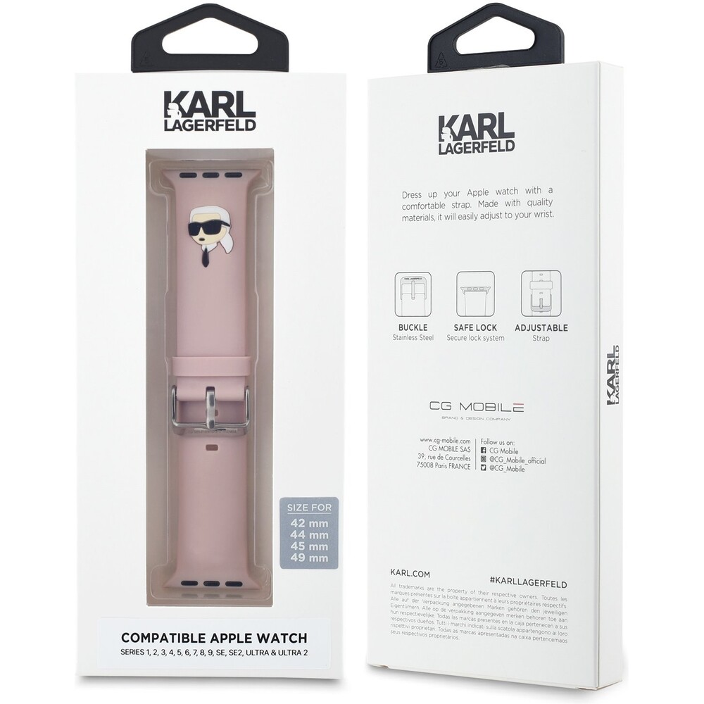 Karl-Lagerfeld-Karl-Head-NFT-reminek-pro-Apple-Watch-42-44-45-46-49-ruzovy