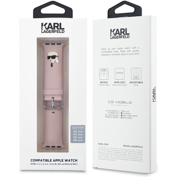 Karl-Lagerfeld-Karl-Head-NFT-reminek-pro-Apple-Watch-42-44-45-46-49-ruzovy