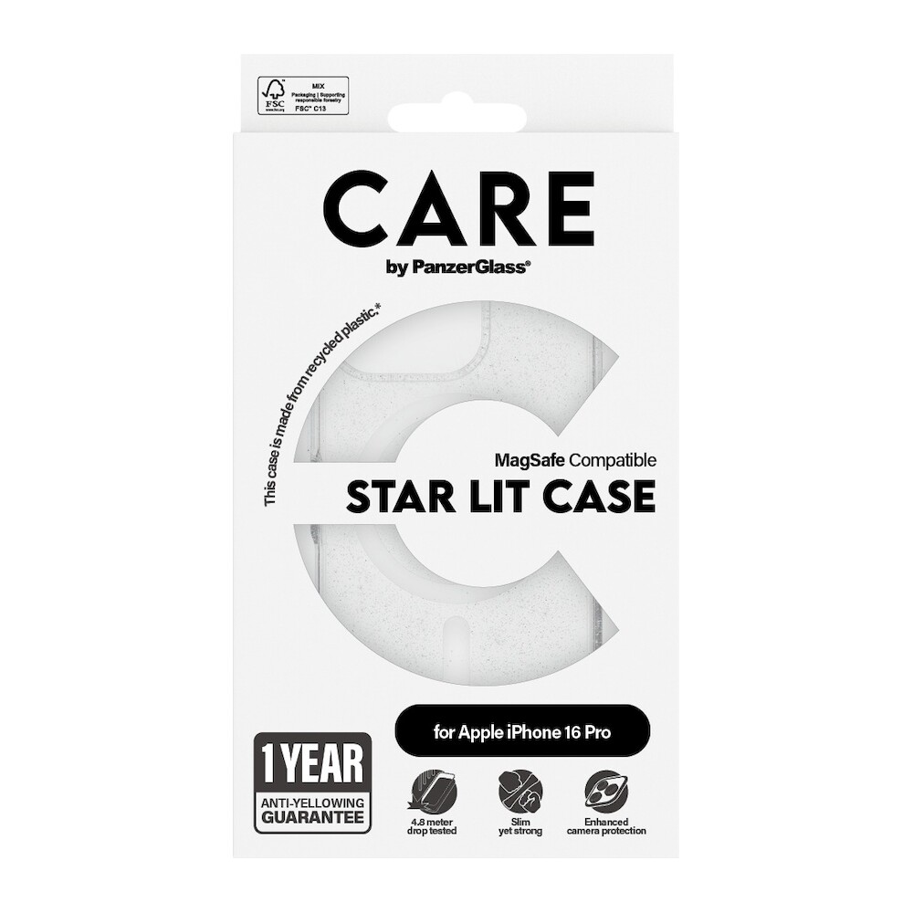 PanzerGlass-CARE-kryt-Apple-iPhone-16-Pro-MagSafe-Star-Lit-trpytivy-bily