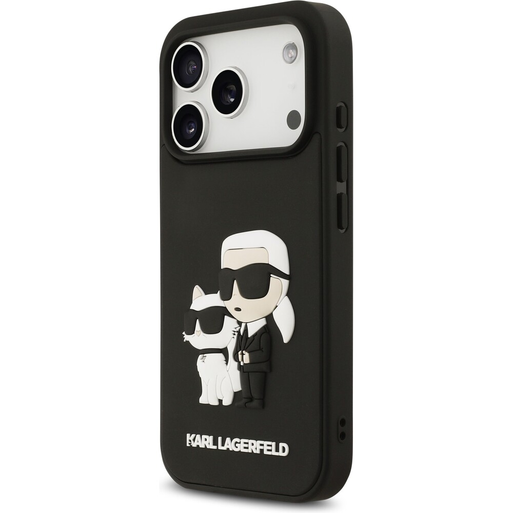 Karl-Lagerfeld-3D-Rubber-Karl-and-Choupette-kryt-iPhone-17-Pro-cerny