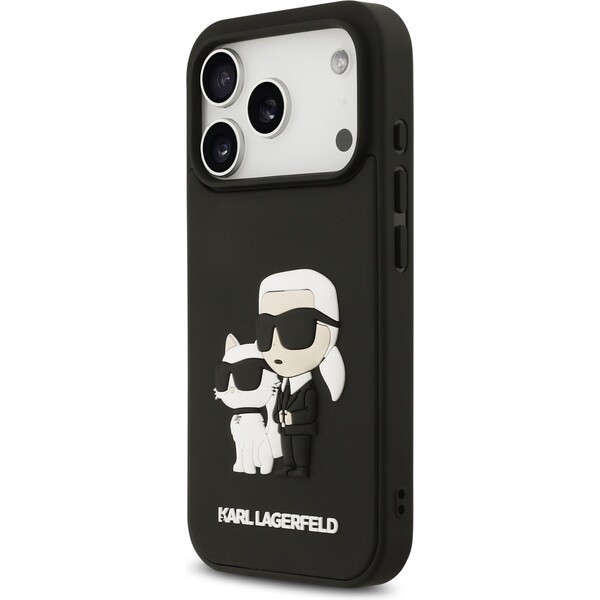 Karl-Lagerfeld-3D-Rubber-Karl-and-Choupette-kryt-iPhone-17-Pro-cerny
