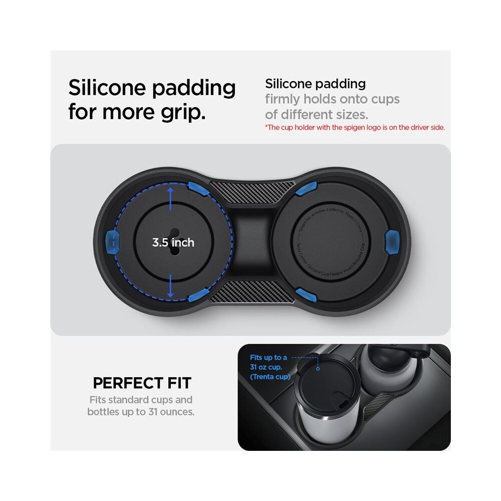 Spigen-Center-Console-Cup-Holder-Insert-Relaxed-Grip-vlozky-do-drzaku-napoju-Tesla-Model-Y-3