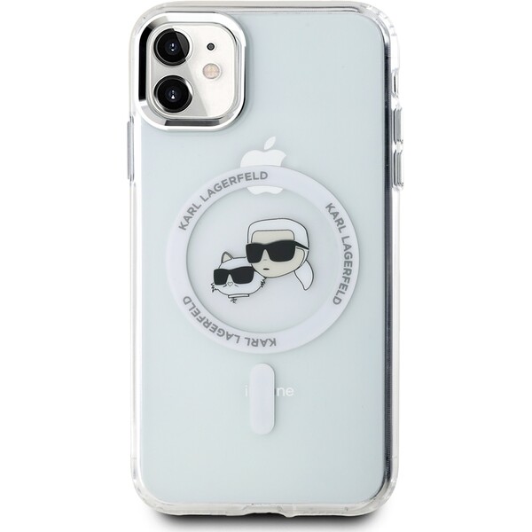 Karl-Lagerfeld-IML-K-CH-Heads-Metal-Frame-MagSafe-zadni-kryt-pro-iPhone-11-ciry