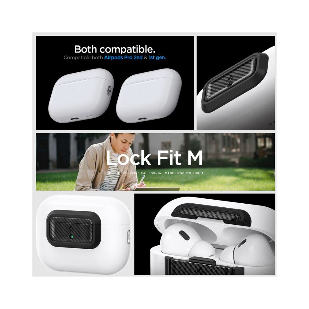 Spigen-Lock-Fit-M-pouzdro-AirPods-Pro-2nd-1st-Gen-karbon