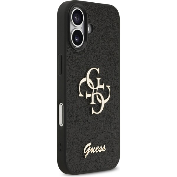Guess-PU-Fixed-Glitter-4G-Metal-Logo-kryt-iPhone-17-cerny