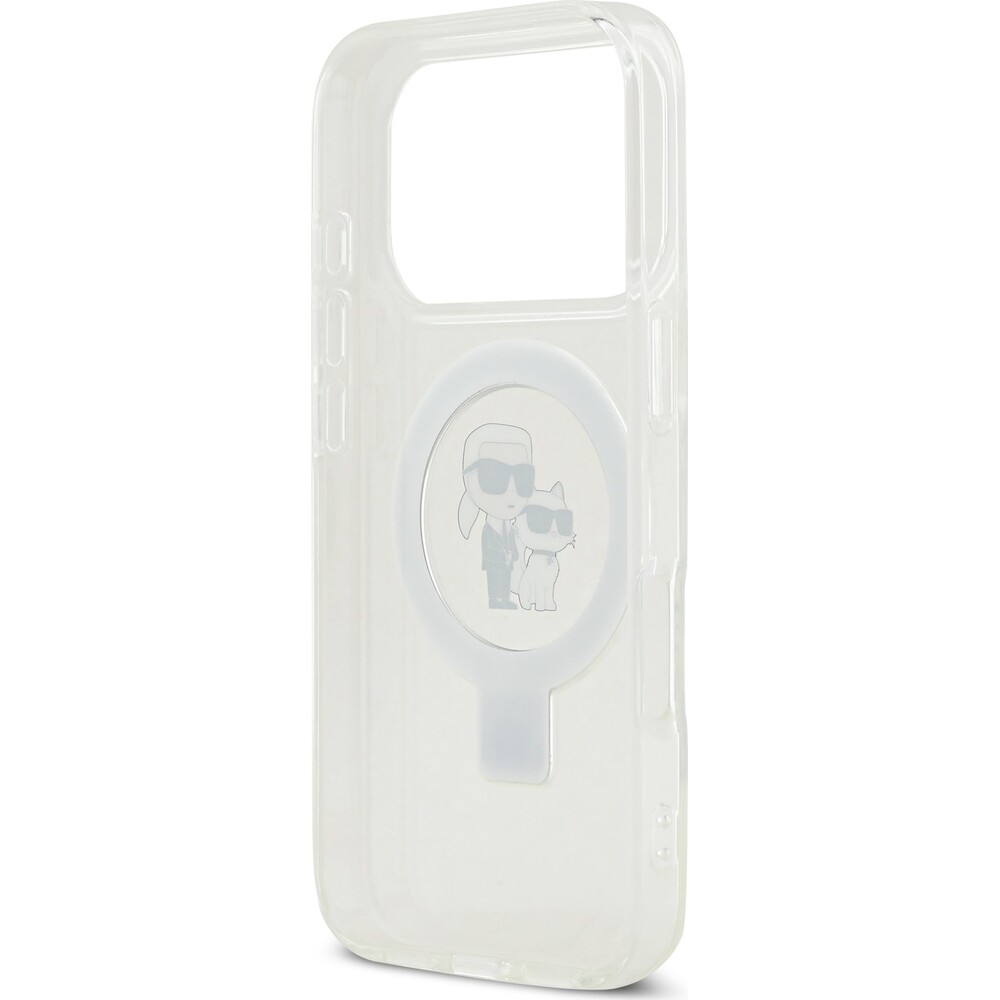 Karl-Lagerfeld-Ringstand-Karl-and-Choupette-MagSafe-kryt-iPhone-17-Pro-bily