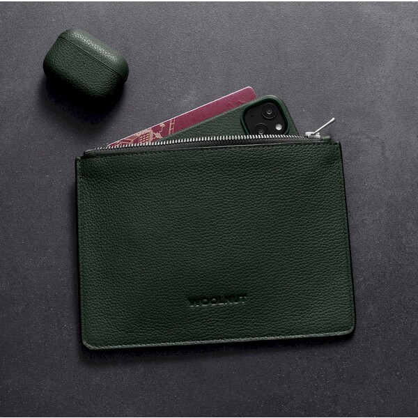 Woolnut-Leather-Pouch-Flat-kozene-pouzdro-tmave-zelene
