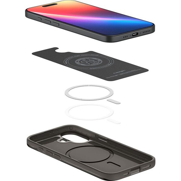 Spigen-Thin-Fit-MagSafe-kryt-iPhone-17-gunmetal