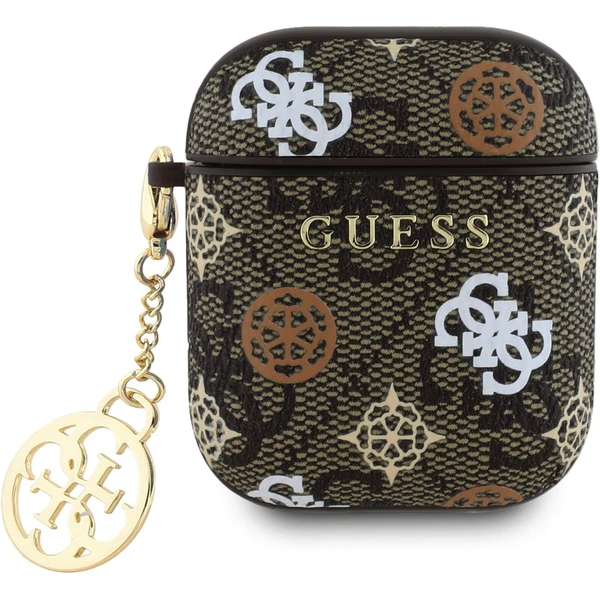 Guess GUA4LECG4K siliconen hoes voor AirPods 4 zwart met 4G Charm