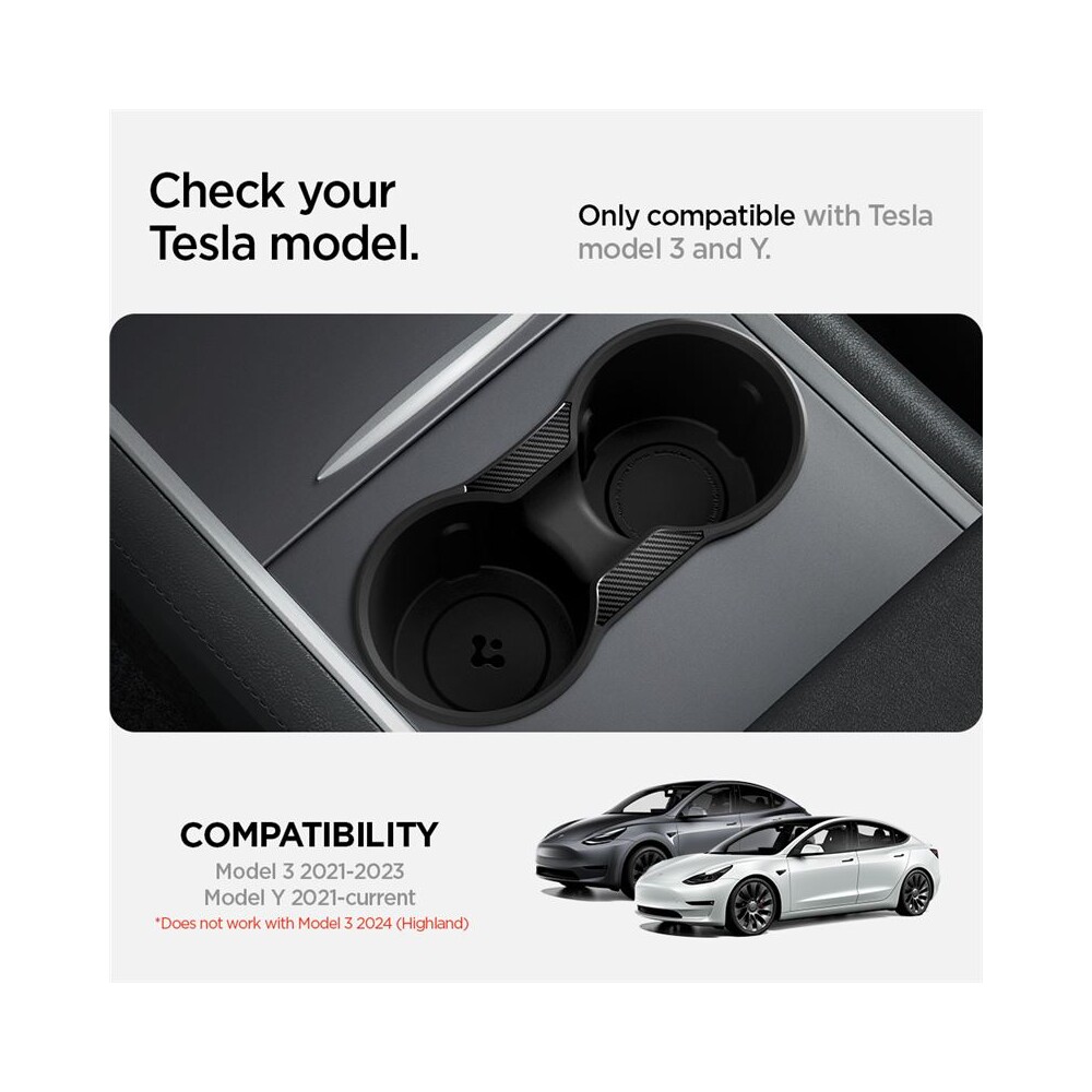 Spigen-Center-Console-Cup-Holder-Insert-Relaxed-Grip-vlozky-do-drzaku-napoju-Tesla-Model-Y-3