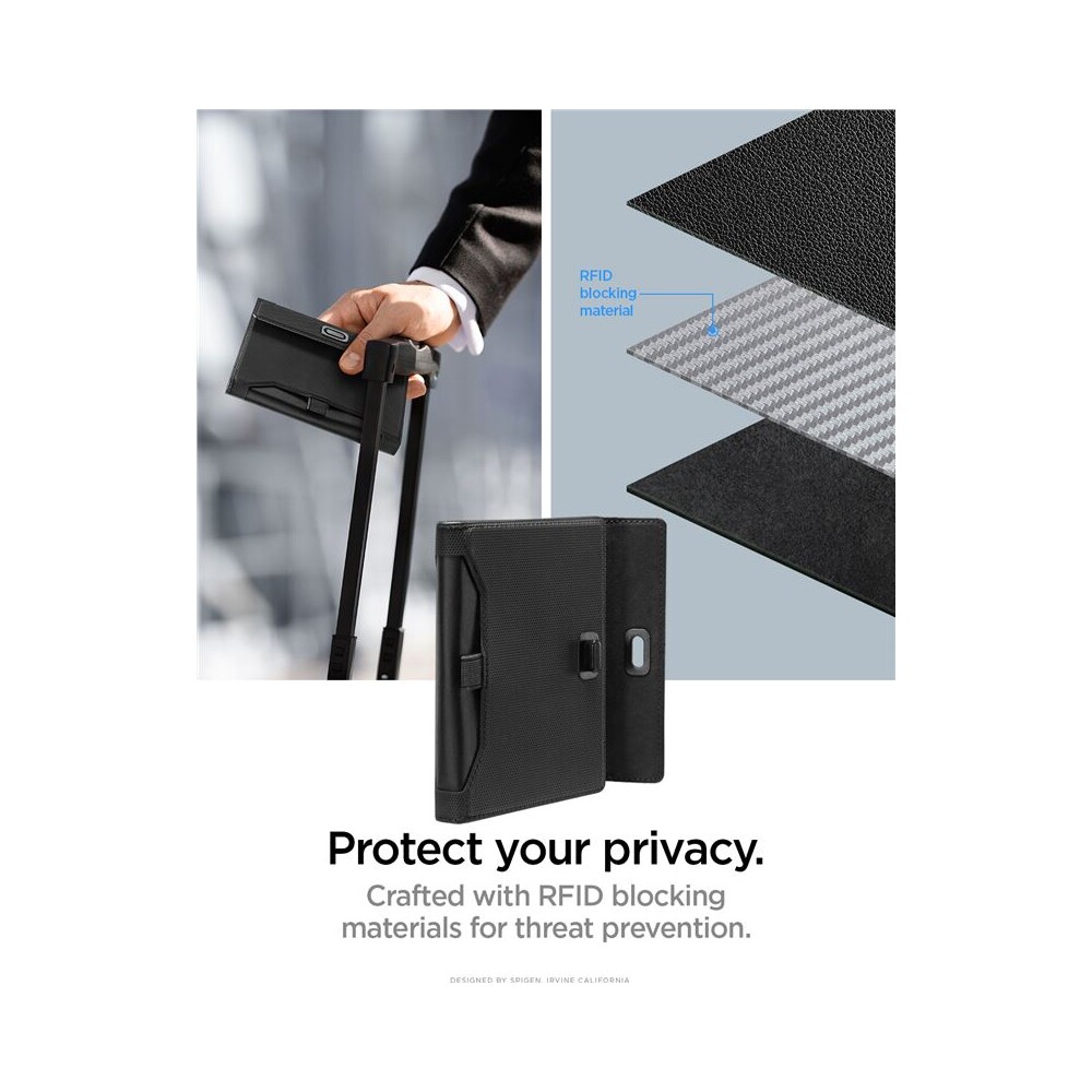 Spigen-Universal-AirTag-Passport-Holder-pouzdro-na-cestovni-pas-cerne