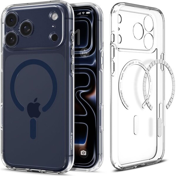 Spigen-Ultra-Hybrid-MagSafe-kryt-iPhone-17-Pro-clear-deep-blue