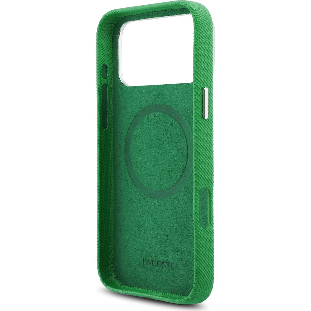 Lacoste-PVC-Iconic-Petit-Pique-Metal-Logo-MagSafe-kryt-iPhone-17-Pro-Max-zeleny