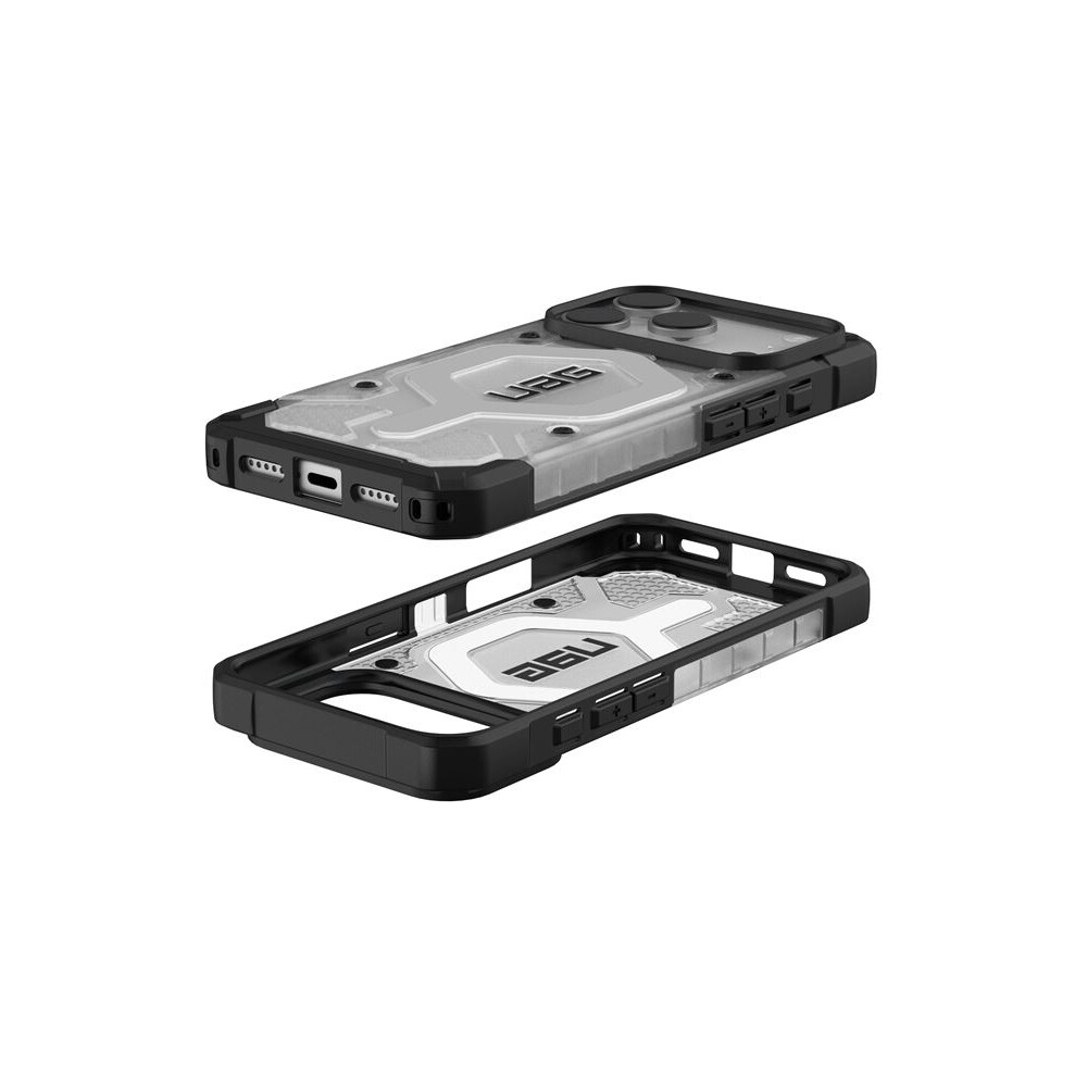 UAG-Pathfinder-Clear-Magsafe-kryt-iPhone-17-Pro-ciry-stribrny