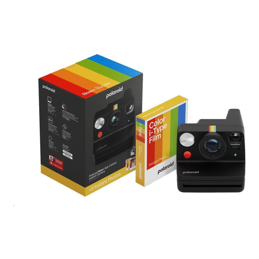 Polaroid-Now-Gen-3-Black-Bundle-with-Color-Film-8-photos-
