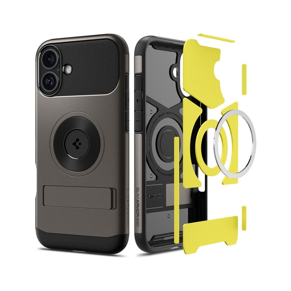 Spigen-Slim-Armor-MagSafe-kryt-iPhone-16-gunmetal
