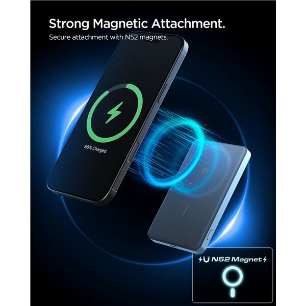 Spigen-Essential-EA2205MQ-MagSafe-Qi2-powerbanka-5000mAh-22-5W-modra