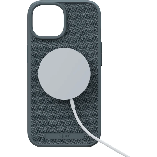 NJORD Fabric MagSafe kryt iPhone 15 tmavě šedý - Pouzdra - Obrázek 8819000601