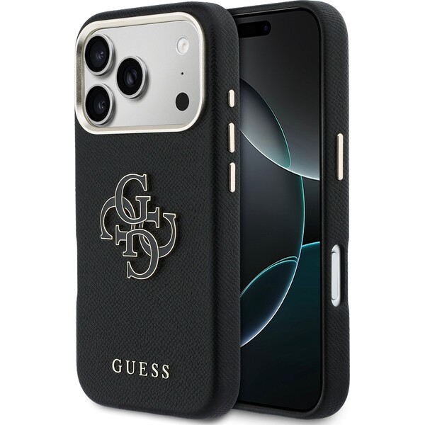 Guess-PU-Resin-Logo-kryt-iPhone-17-Pro-Max-cerny