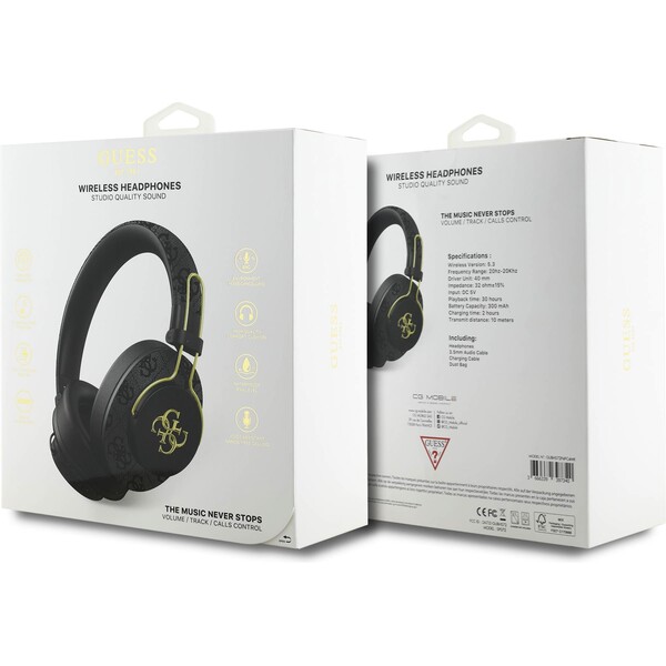 Guess-PU-4G-Metal-Logo-ENC-bezdratova-sluchatka-cerna