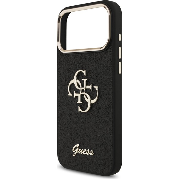 Guess-PU-Fixed-Glitter-4G-Metal-Frame-kryt-iPhone-17-Pro-Max-cerny