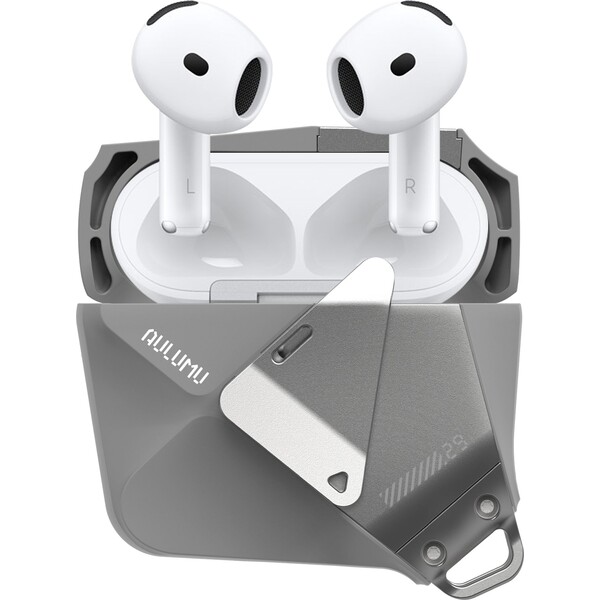 Aulumu-A29-Geometric-Case-pouzdro-AirPods-4-Gray