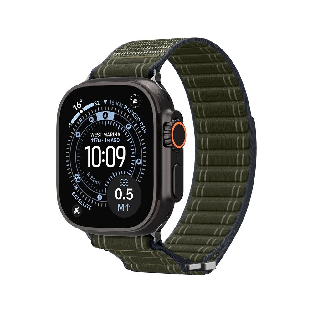 Spigen-Fabric-Band-reminek-hook-and-loop-Apple-Watch-49-46-45-44mm-zeleny